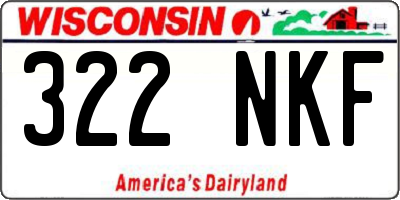 WI license plate 322NKF