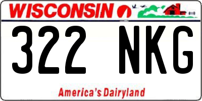 WI license plate 322NKG