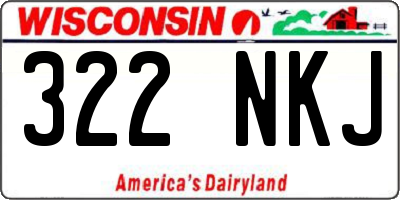 WI license plate 322NKJ