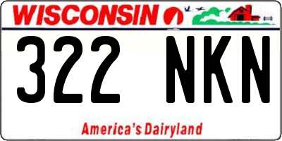 WI license plate 322NKN