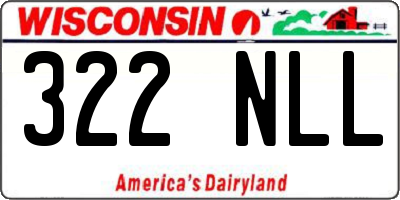 WI license plate 322NLL