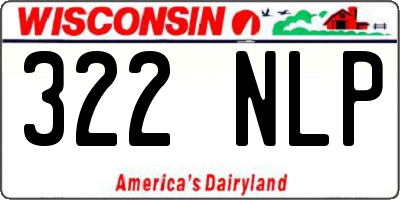 WI license plate 322NLP