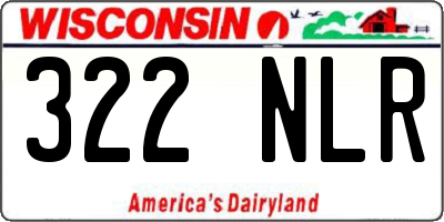 WI license plate 322NLR