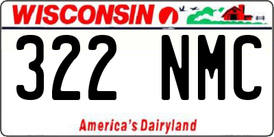 WI license plate 322NMC