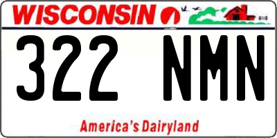 WI license plate 322NMN