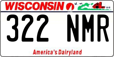 WI license plate 322NMR