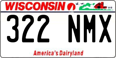 WI license plate 322NMX