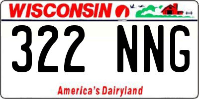 WI license plate 322NNG