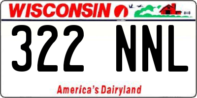 WI license plate 322NNL