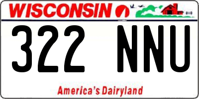 WI license plate 322NNU