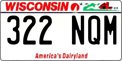 WI license plate 322NQM