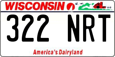 WI license plate 322NRT