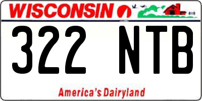 WI license plate 322NTB