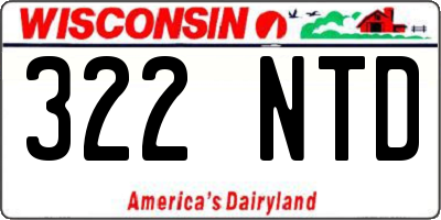 WI license plate 322NTD