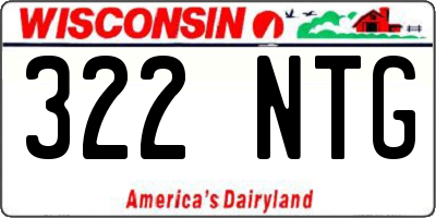 WI license plate 322NTG