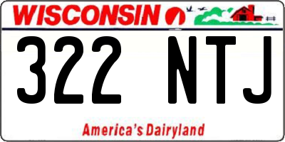 WI license plate 322NTJ