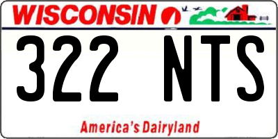 WI license plate 322NTS