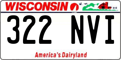 WI license plate 322NVI