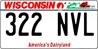 WI license plate 322NVL