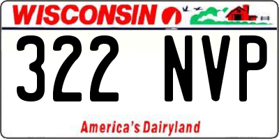 WI license plate 322NVP