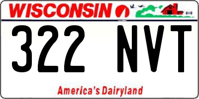 WI license plate 322NVT
