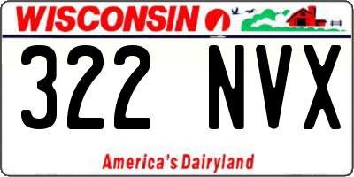 WI license plate 322NVX