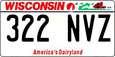 WI license plate 322NVZ