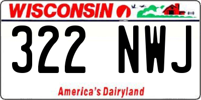 WI license plate 322NWJ