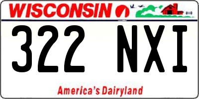 WI license plate 322NXI