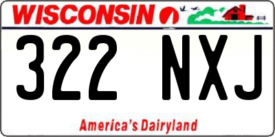 WI license plate 322NXJ