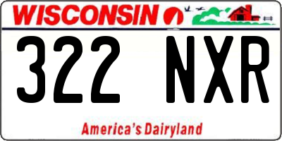WI license plate 322NXR