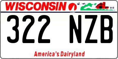 WI license plate 322NZB
