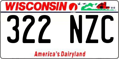 WI license plate 322NZC