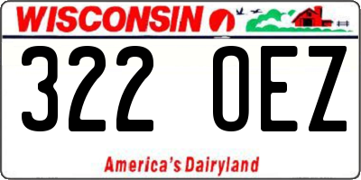 WI license plate 322OEZ