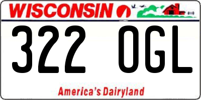 WI license plate 322OGL