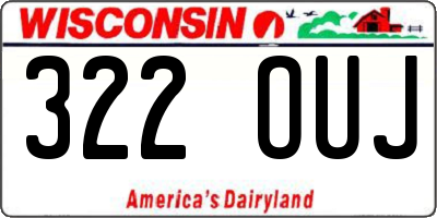 WI license plate 322OUJ
