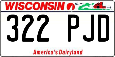 WI license plate 322PJD