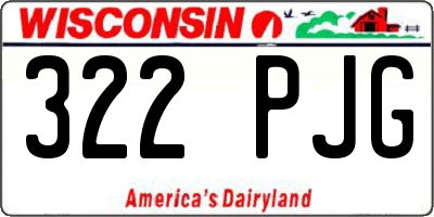 WI license plate 322PJG