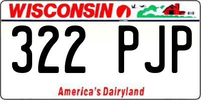 WI license plate 322PJP