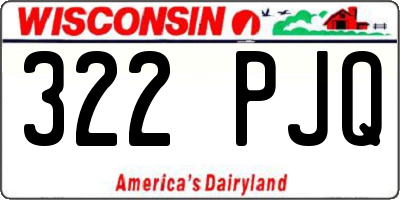 WI license plate 322PJQ