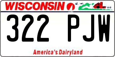 WI license plate 322PJW