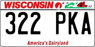 WI license plate 322PKA
