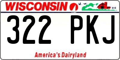 WI license plate 322PKJ