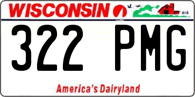 WI license plate 322PMG
