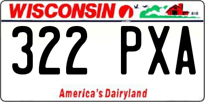 WI license plate 322PXA