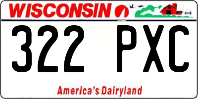 WI license plate 322PXC