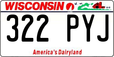 WI license plate 322PYJ
