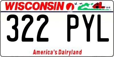 WI license plate 322PYL