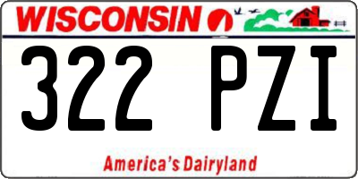 WI license plate 322PZI