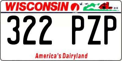 WI license plate 322PZP